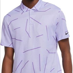 Nike Tiger Woods TW Golf Polo Shirt Dri Fit Purple CU9784-580 Men's M Medium.